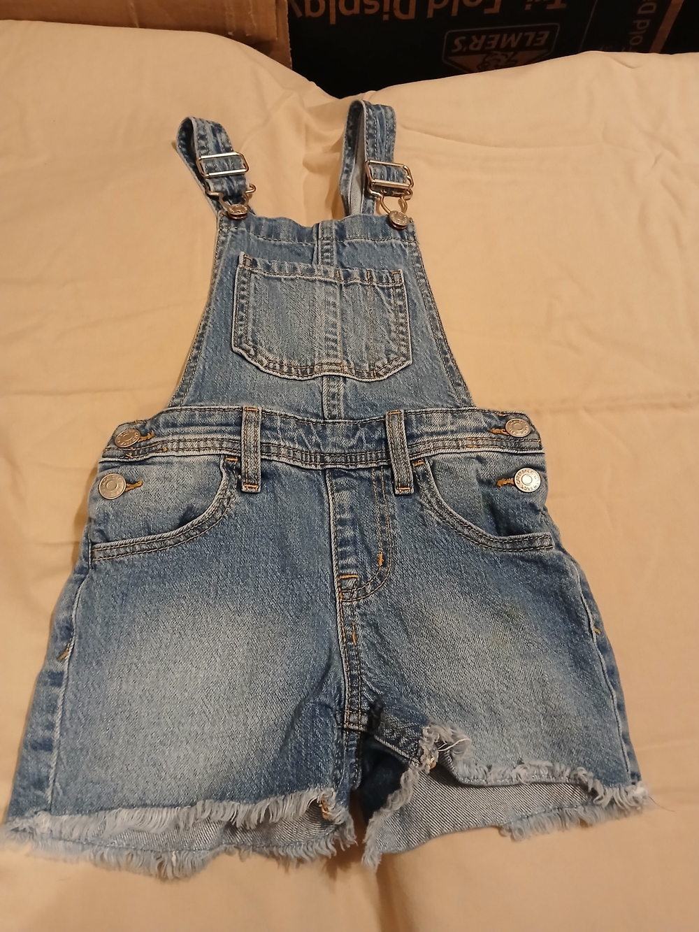 Cat & Jack Light Blue Denim Short Overalls